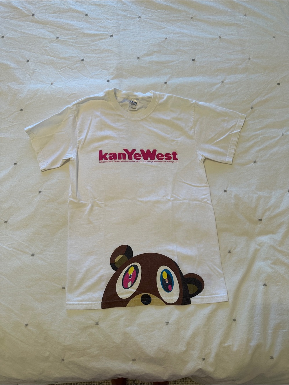 Authentic 2008 Kanye West Graduation Glow In The Dark Tour T-Shirt